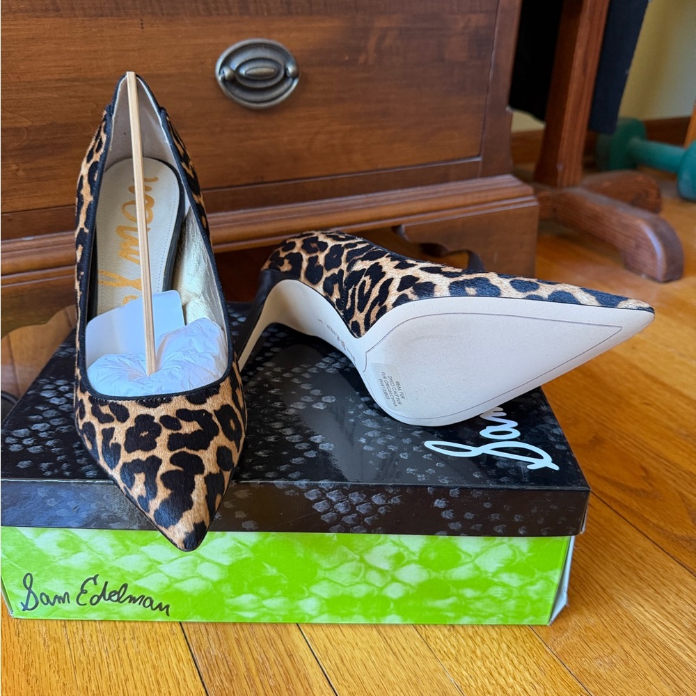 Sam Edelman Leopard Print Pointed Toe Stiletto Pu… - image 5